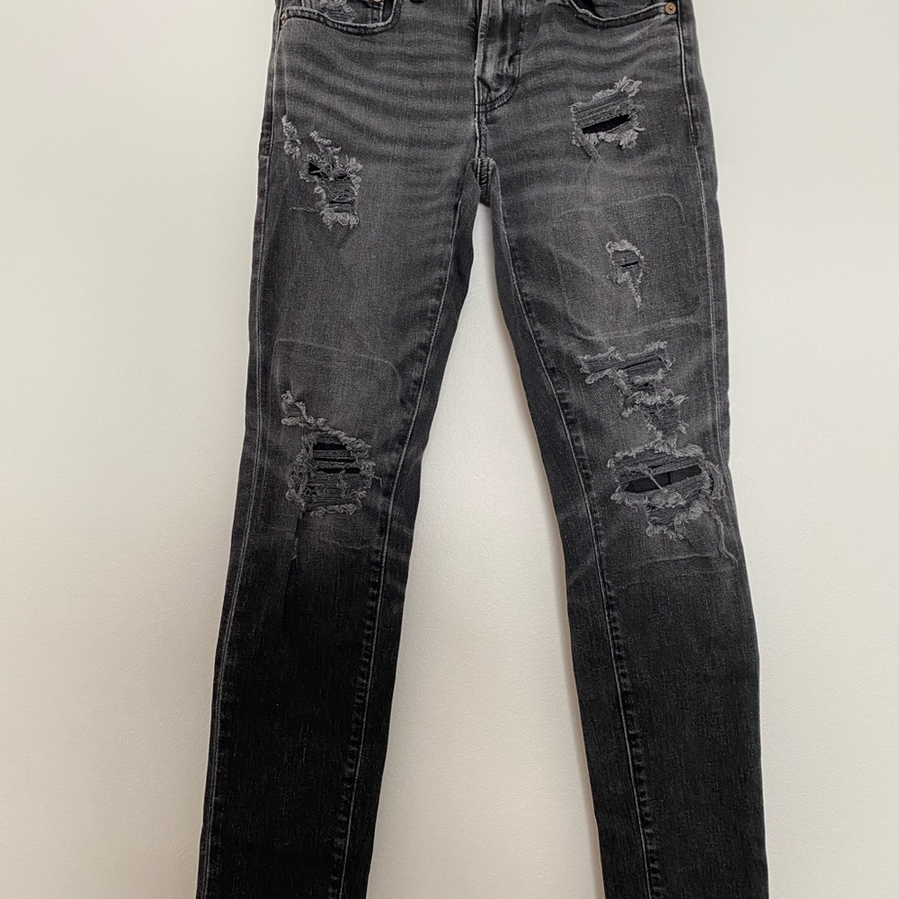 Distressed Black Jeans